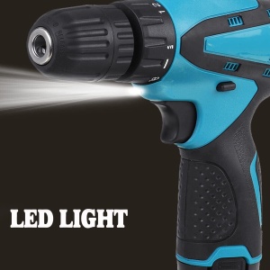 Trusa cu surubelnita electrica fara fir, 2 acumulatori 12V, 24 de accesorii incluse - Img 8