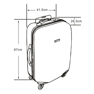 Valiza - Troler, Model cu Dungi Reliefate, Capacitate 58L, Culoare Gri metalizat - Img 7