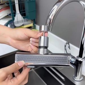 Adaptor prelungitor universal pentru baterii de bucătărie sau baie, cu braț rotativ la 360° și funcție de economisire a apei - Img 8