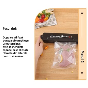 Aparat de vidat si sigilat cu vacuum + 55 de pungi pentru vidat - Img 3