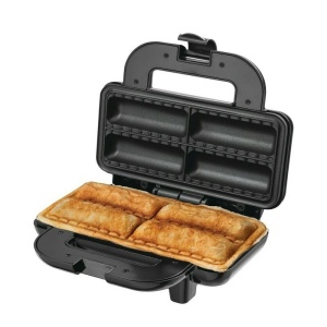 Aparat electric pentru 4 rulouri cu carnati sau placinte umplute in acelasi timp, RAF R529, 800 W, negru - Img 1