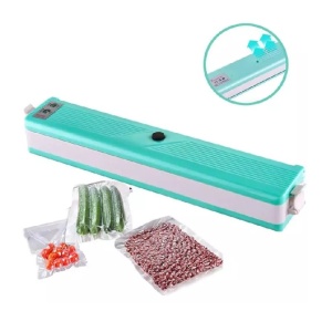 Aparat pentru sigilarea si vidarea pungilor, 100 W, lungime 35 cm, turcoaz - Img 3
