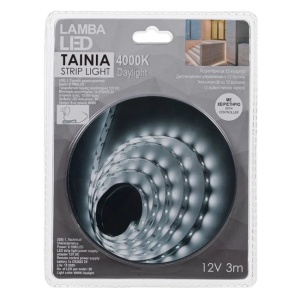Banda strip light, autocolanta, cu telecomanda, 12V, lungime 3m, alb - Img 1