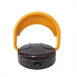Blocator loc de parcare Automat, Alarma, 2 Telecomenzi, 3 Baterii, din Otel, Galben-Negru - Img 6