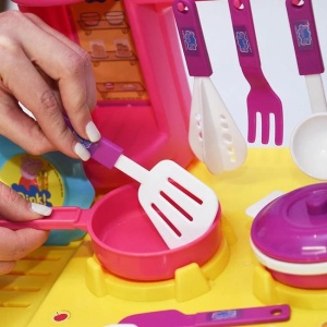 Bucatarie de jucarie cu 13 accesorii, pentru copii, din plastic - Img 6