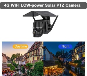 Camera de supraveghere solara wireless Andowl 4MP, de exterior, cu senzor miscare si panou solar, IR, negru - Img 4