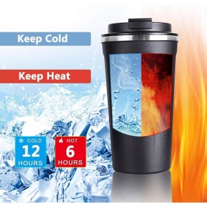 Cana Termos Coffee,Capacitate 510 ml,Portabil,Pereti Dubli - Img 4