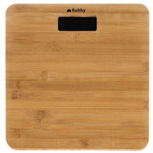Cantar de Baie din lemn de Bambus cu ecran LCD, Design Eco-Friendly, Oprire Automata - Img 1