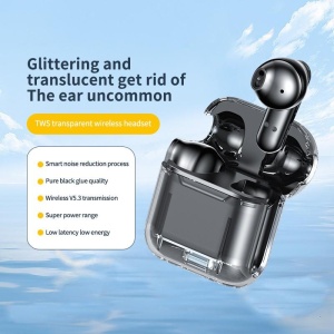 Casti In-Ear Bluetooth, Wireless 5.3, TM10 cu carcasa transparenta - Img 17