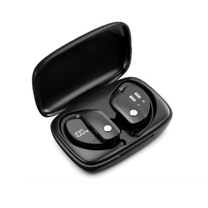 Casti wirelessm Bluetooth 5.1, Afisaj Digital, Noise cancelling, Baterie 650mAh, Autonomie 36h, Negru - Img 4