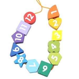 Ceas educativ din lemn, 3 in 1, pentru copii 3 ani+, diametru 22 cm, multicolor - Img 4
