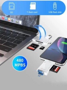 Cititor de Carduri de memorie SD, MicroSD/TF cu USB, USB Type-C 3.1, Micro USB - Img 17