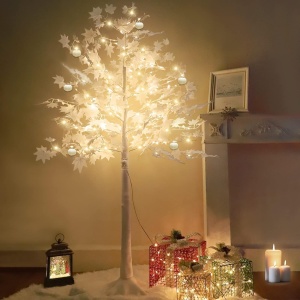 Copac Decorativ Iluminat cu 128 LED-uri, 170 cm Inaltima, Lumina Calda/Rece, Multicolora - Img 1