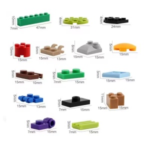 Cuburi de construit din plastic cu 500 sau 1000 piese, Pentru copii 6 ani+, Multicolor - Img 4