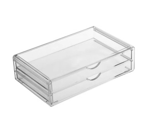 Cutie acrilica transparenta cu 2 sertare, Dimensiune 32x20x9cm