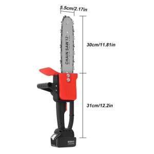 Drujba electrica cu lant si ungere automata, Lama 30 cm, 2 acumulatori 8Ah 48V, Putere 1800 W - Img 4