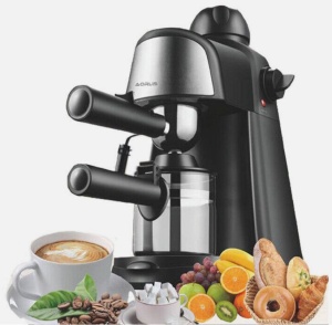 Espressor electric pentru cafea, cu functie de spuma de lapte, putere 800W, negru - Img 4