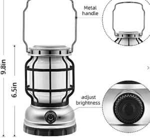 Felinar solar retro portabil Andowl Q LED1990 - Img 7