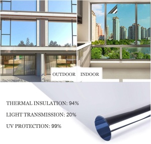 Folie pentru geamuri cu protectie UV, Efect de oglinda, Dimensiune 300x60 cm - Img 3
