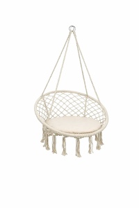 Fotoliu suspendat din macrame - Dimensiune Ø60x80cm - Bej