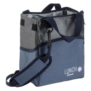 Geanta Izoterma cu Fermoar, Capacitate 8L, 22x15x25cm, Blue Jean Antracit
