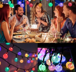Ghirlanda solara de gradina cu 20 LED-uri- Multicolor - Protectie IP44 - Lungime 4.85m - Img 7