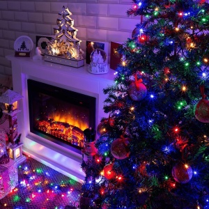 Instalatie Luminoasa tip Rola cu LED-uri, Pentru exterior/interior, Protectie IP44, 8 Programe, Lumina Multicolora - Img 5