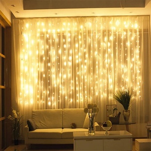 Instalatie Tip Perdea, Cablu Negru, 480 LED-uri, IP65, 6 x 2m, Lumina Alba Calda/Rece, Albastra, Multicolora - Img 7