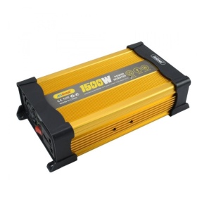 Invertor de tensiune auto Andowl KS1500, 1500W, 12V, 220V, 26 x 11 x 6.5cm, auriu - Img 2