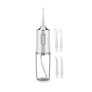 Irigator oral pentru dus bucal, 4 accesorii si 3 moduri curatare, Capacitate 220mL - Img 16