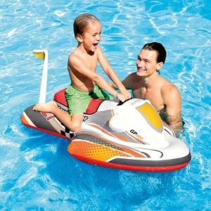 Jet Ski Gonflabil pentru copii 3 ani+, Intex, 1.17x0.77m, alb-multicolor - Img 2