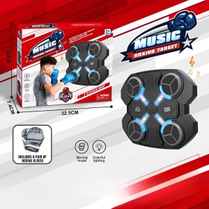 Jucarie Interactiva de Box pentru Copii, Tinta Electronica cu Muzica si Lumini LED, 4 Zone de Lovire, Manusi Incluse - Img 6