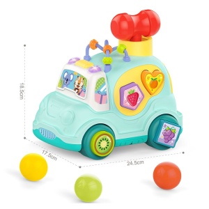 Jucarie interactiva de sortare - Camionul cu sunete, pentru Copii de la 18 luni+, Verde-Multicolor - Img 4
