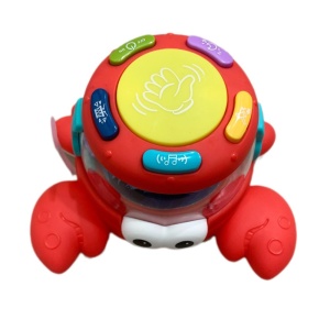 Jucarie interactiva in forma de crab, cu sunete, lumini si butoane, rosu - Img 4