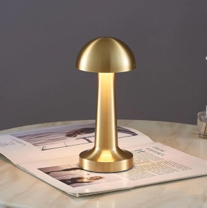 Lampa ambientala LED 3W, Baterie 1800mAh, Lumina calda 3000K, Design modern tip mushroom - Img 5
