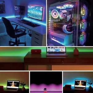 Lampa bara led 4 buc, cu USB si control, Putere 5V, Multicolor - Img 4
