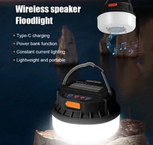 Lampa cu incarcare solara D41-2 si functie Bluetooth - Img 2