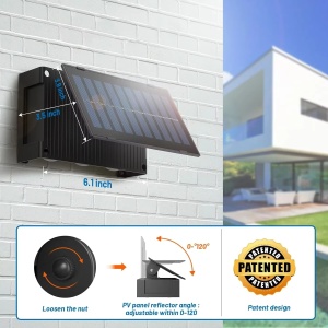 Lampa cu panou solar 6 LED, Montaj pe perete, Iluminare sus-jos, Lumina alb cald - Img 10