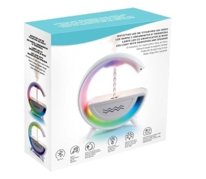 Lampa LED cu Umidificator, Boxa si USB, plastic, 24x8x26cm, alb - Img 1