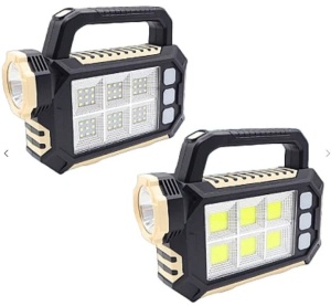 Lampa portabila solara 8029 cu 1 LED + 54 COB, tip lanterna cu maner, functie incarcare pentru mobil - Img 4