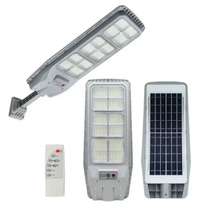 Lampa solara cu telecomanda, suport si senzor de miscare, Putere 100/150/200W - Img 4