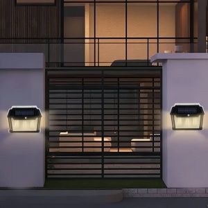 Lampa solara de perete cu 3 becuri LED, 3 moduri de functionare, Putere 38W 600Lm, Senzor miscare si lumina - Img 4