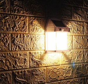 Lampa solara de perete LED cu senzor de miscare fara fir 3W Coba, lumina decorativa - Img 9