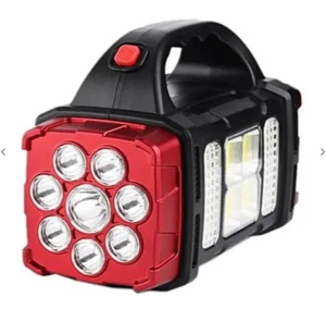 Lampa solara multifunctionala HB-1678 putere 38W tip lanterna/felinar, cu maner, negru/rosu - Img 2