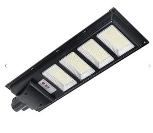 Lampa solara stradala 4 casete 1254 LED, Putere 400W, Senzor de lumina, miscare si telecomanda