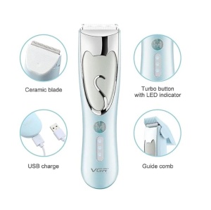 Masina de Tuns pentru Animale de Companie, VGR V-203, Fara Fir, 5W, Lama din Ceramica, 2 Accesorii, Bleu - Img 8