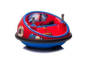 Masinuta electrica Bumper Car pentru copii, 2 joystick-uri, rotire 360°, lumini LED, centura siguranta, Rosu/Albastru - Img 7