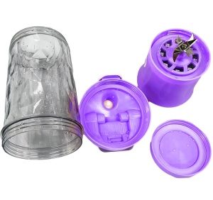 Mini blender portabil, reincarcabil, 60-70W, capacitate 600ml, pentru smoothies, cu pahar, lumina, incarcare USB C - Img 7