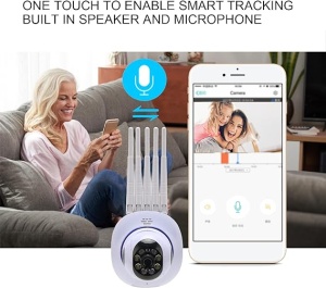 Mini camera de supraveghere de interior CCTV - Full HD, WiFi, IR, rotire 360 grade - Img 4