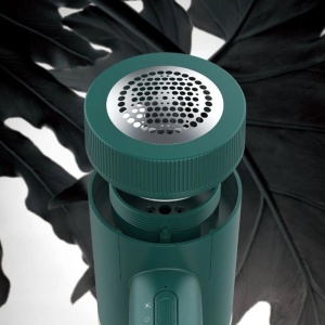 Mini fier de calcat si aparat de curatat scamele si parul, 2 in 1, portabil, verde - Img 2